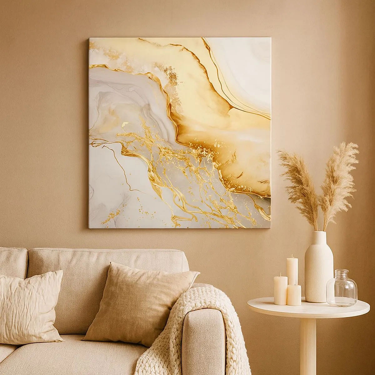 Impression sur toile - Image sur toile - Abstraction : beauté et bonté - 30x30 cm