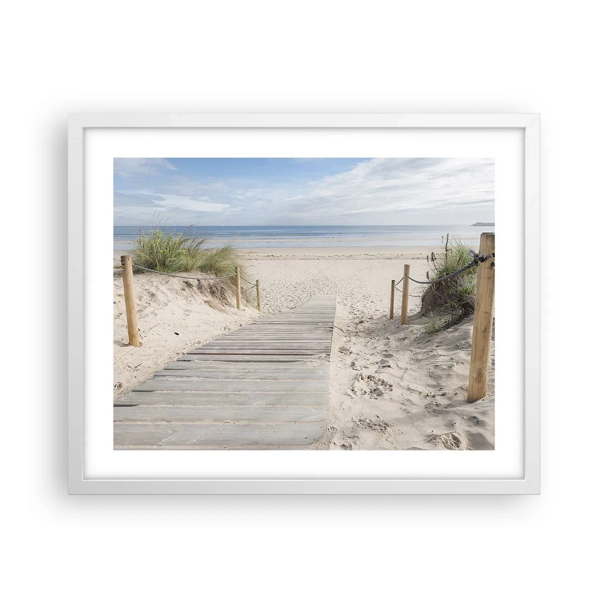 Affiche dans un cadre blanc - Poster - A l'horizon - 50x40 cm