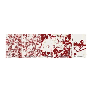 Échantillon de Papier Peint Autocollant Deluxe Sticker - Comme un calicot ancien - Vieilli, Modèle, Fleurs - 100x30 cm