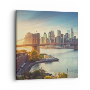 Impression sur toile - Image sur toile - L'aube de la grande ville - 30x30 cm