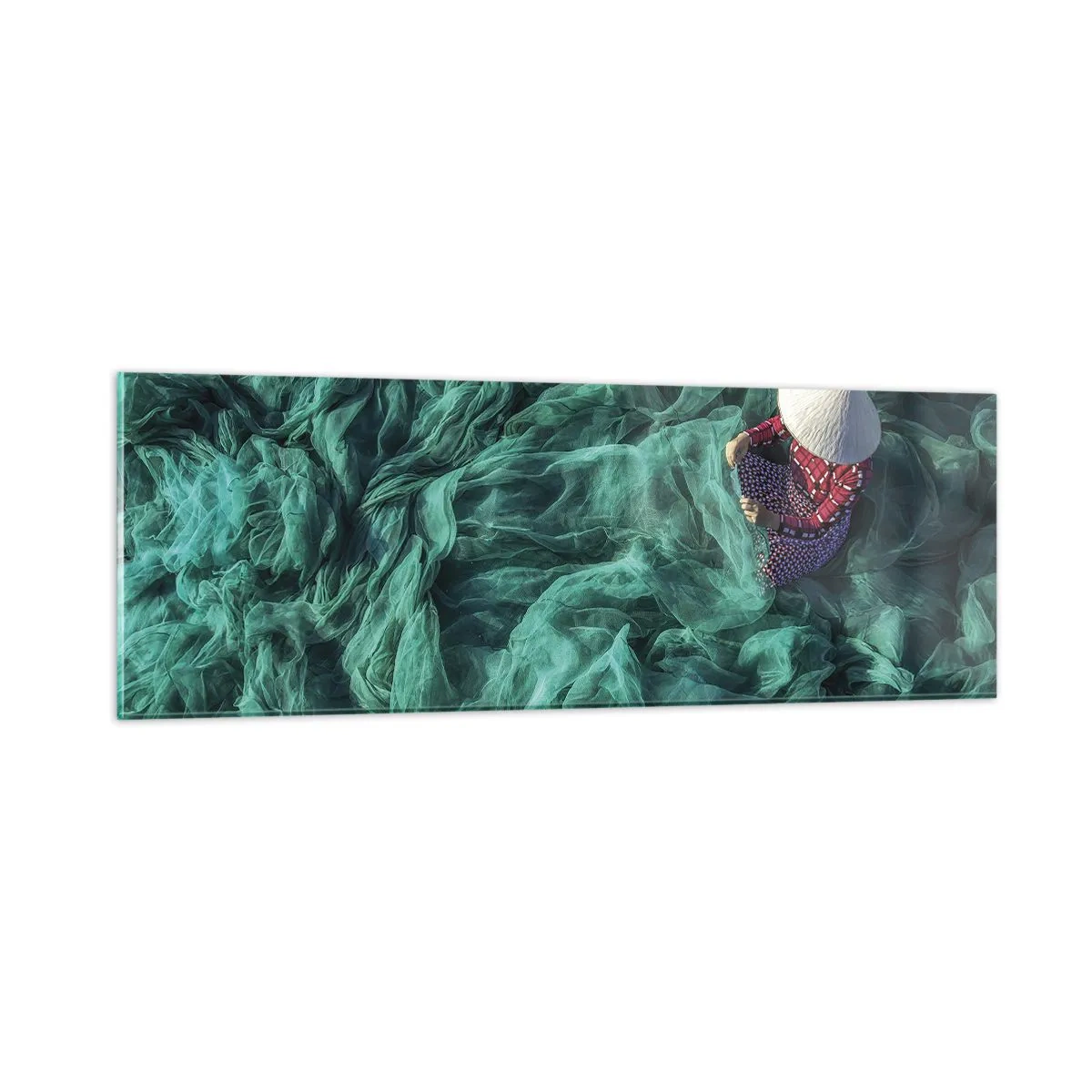Impression sur verre - Image sur verre - Dans une mer de filet - 90x30 cm