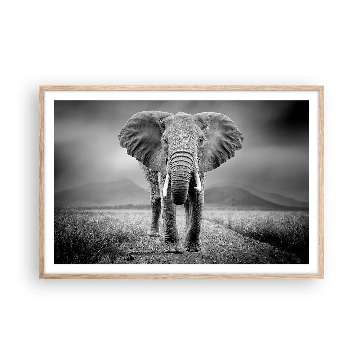 Affiche dans un chêne clair - Poster - Les hôtes vous saluent - 91x61 cm