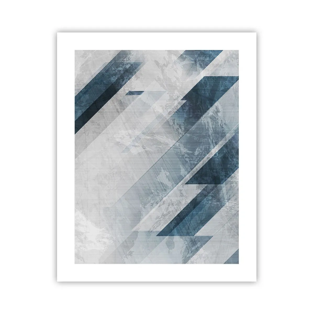 Affiche - Poster - Composition spatiale - mouvement gris - 40x50 cm