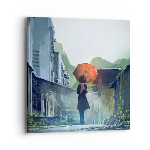 Impression sur toile - Image sur toile - Pluie vivifiante - 40x40 cm