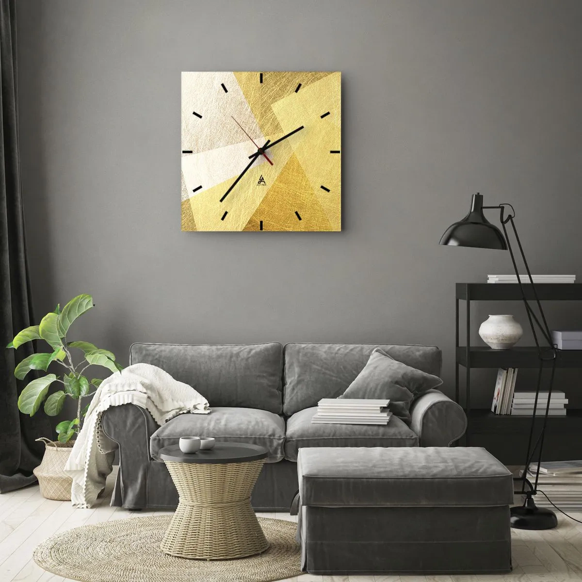 Horloge murale - Pendule murale - Météo géométrique - 40x40 cm