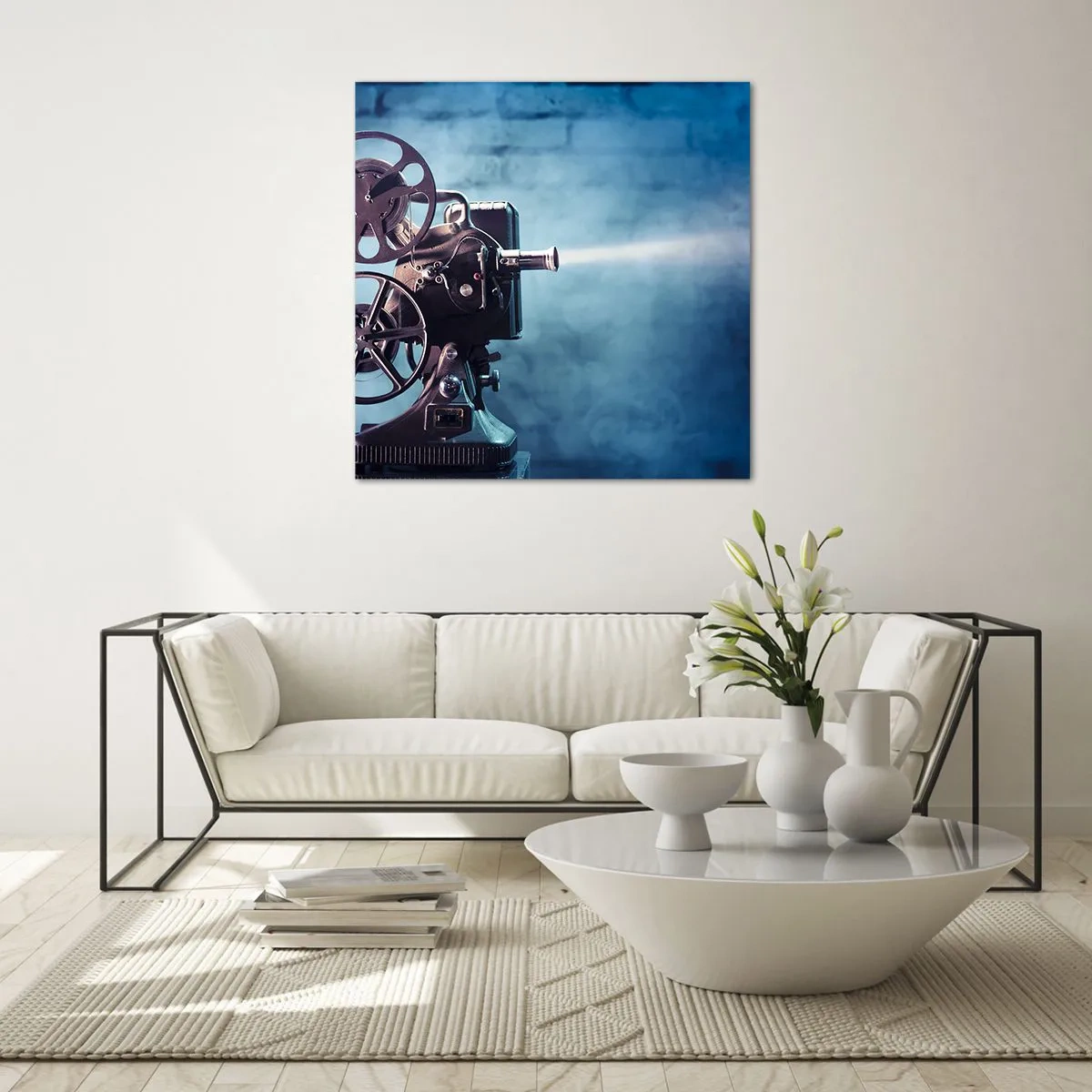 Impression sur verre - Image sur verre - Dans un vieux cinéma - 60x60 cm