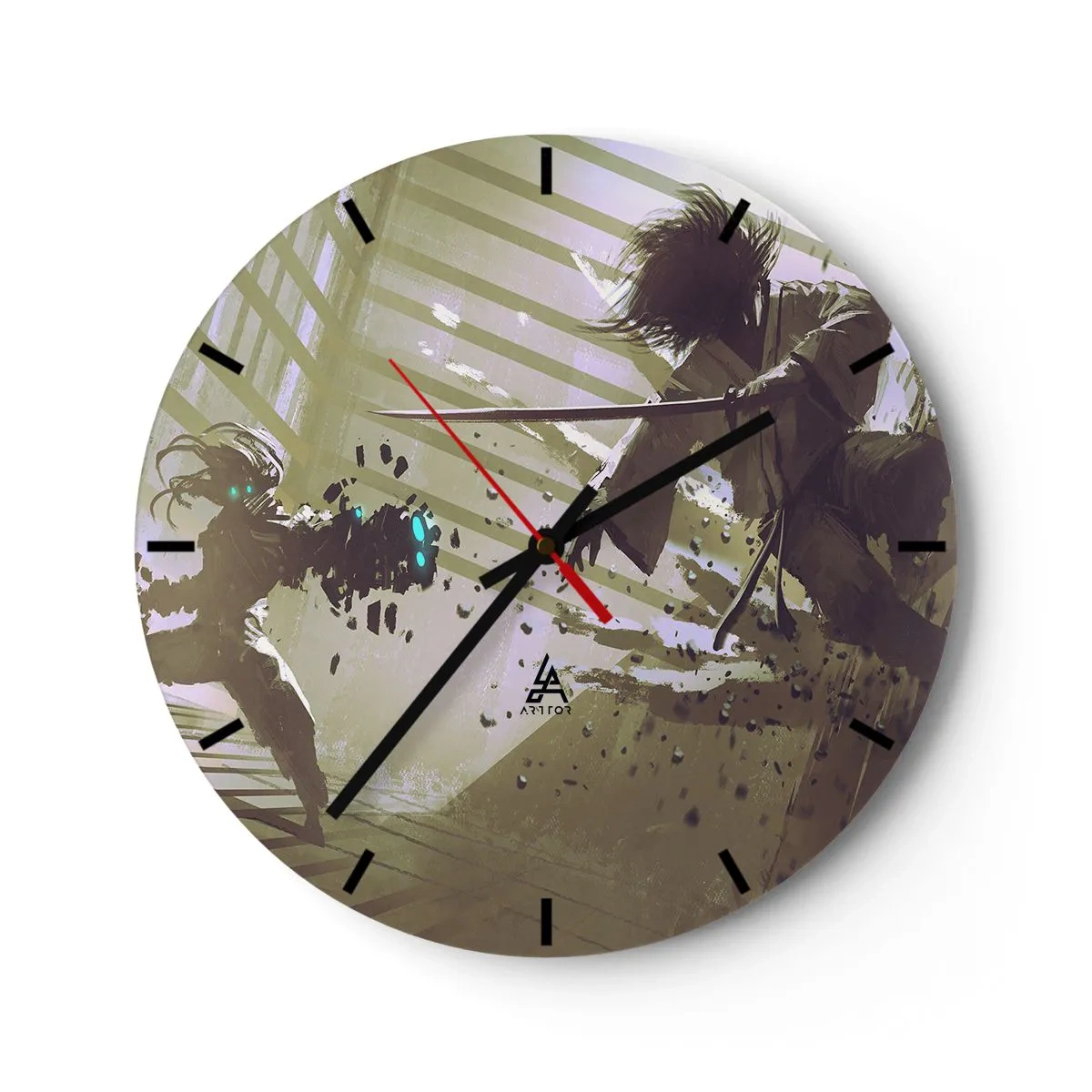 Horloge murale - Pendule murale - Et tu peux être un samouraï - 40x40 cm