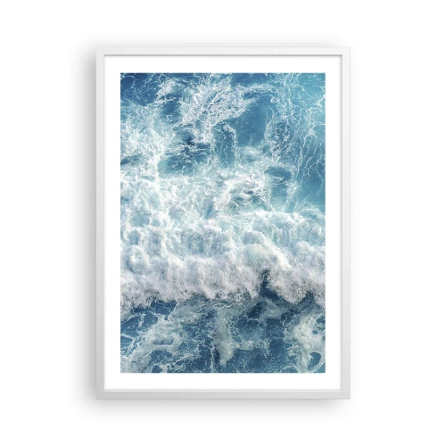 Affiche dans un cadre blanc - Poster - Joyeusement et en sautant - 50x70 cm