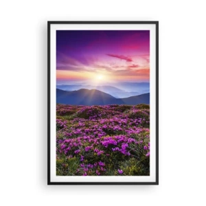 Affiche dans un cadre noir - Poster - Les herbes sentaient les grappes fraîches de la récolte - 61x91 cm