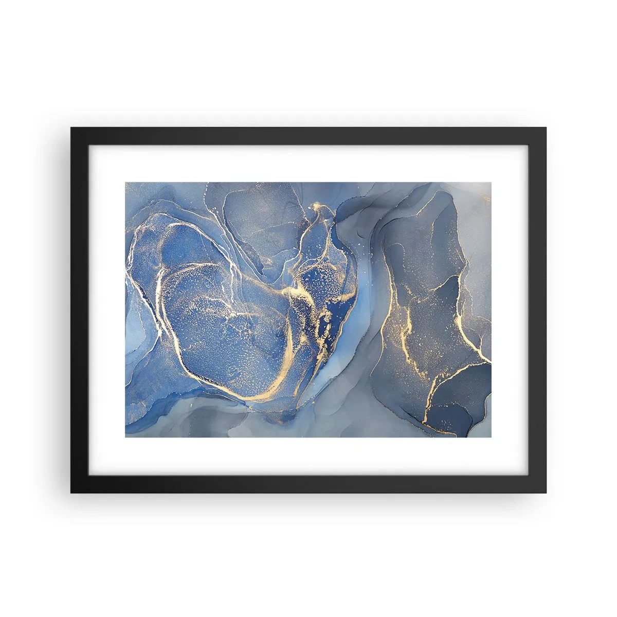 Affiche dans un cadre noir - Poster - Poussière d'or - 40x30 cm