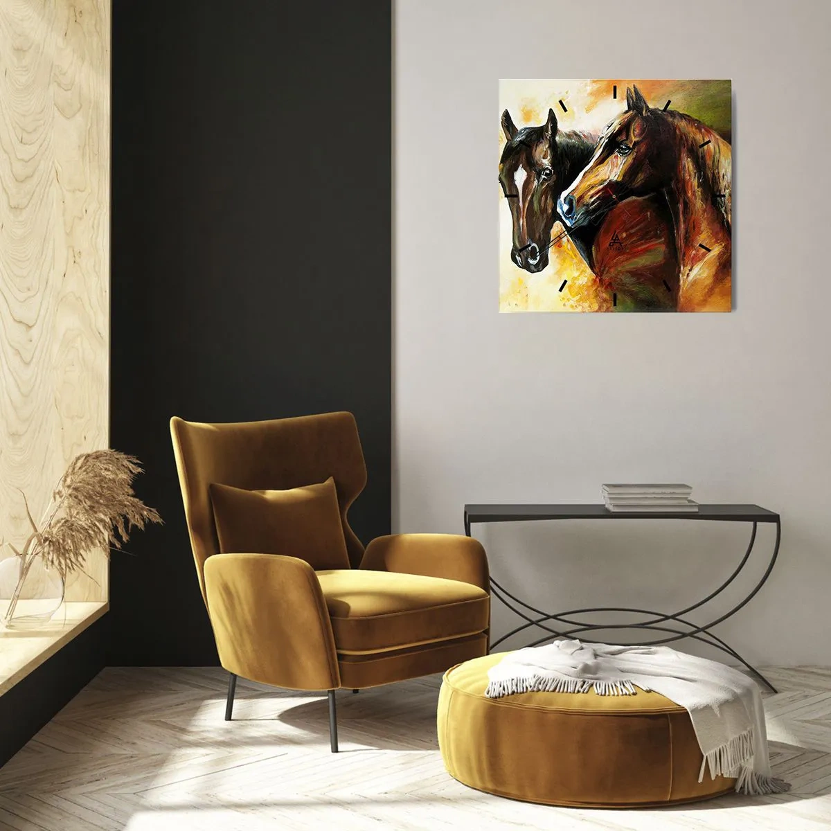 Horloge murale - Pendule murale - Deux fois plus gracieux - 30x30 cm