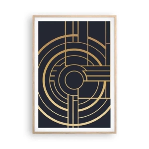 Affiche dans un chêne clair - Poster - Rotation des éléments - 70x100 cm