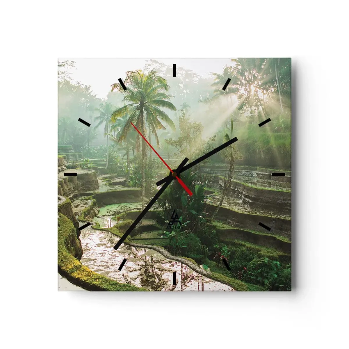 Horloge murale - Pendule murale - Grandir au soleil - 40x40 cm