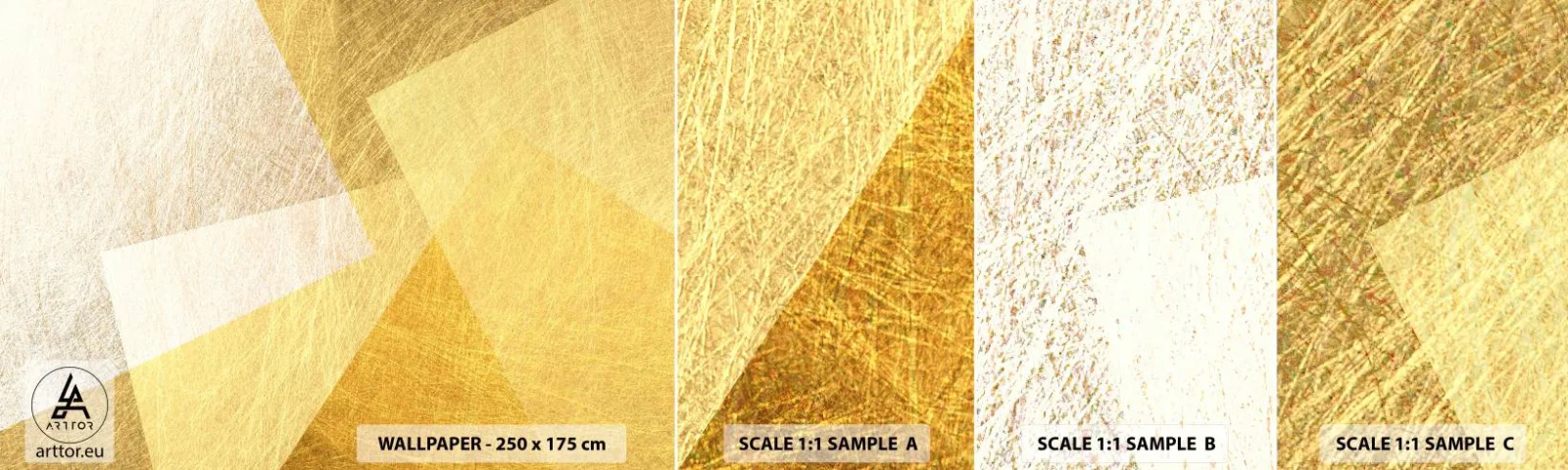 Échantillon de Papier Peint Autocollant Deluxe Sticker - Météo géométrique - Brillant, Texture, Géométrique - 100x30 cm