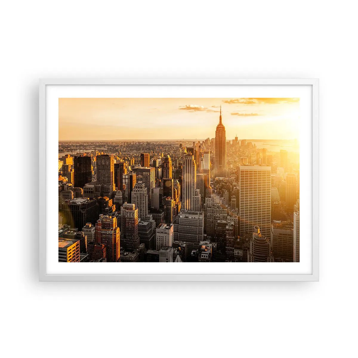 Affiche dans un cadre blanc - Poster - Grandir au soleil - 70x50 cm