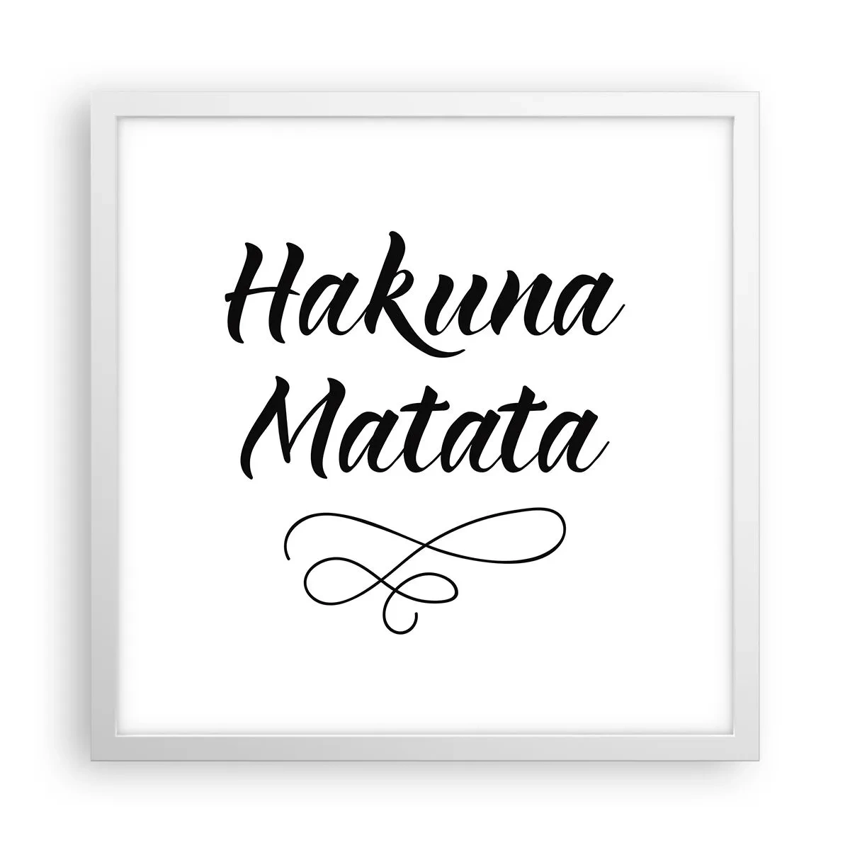 Affiche dans un cadre blanc - Poster - Le meilleur conseil - 40x40 cm