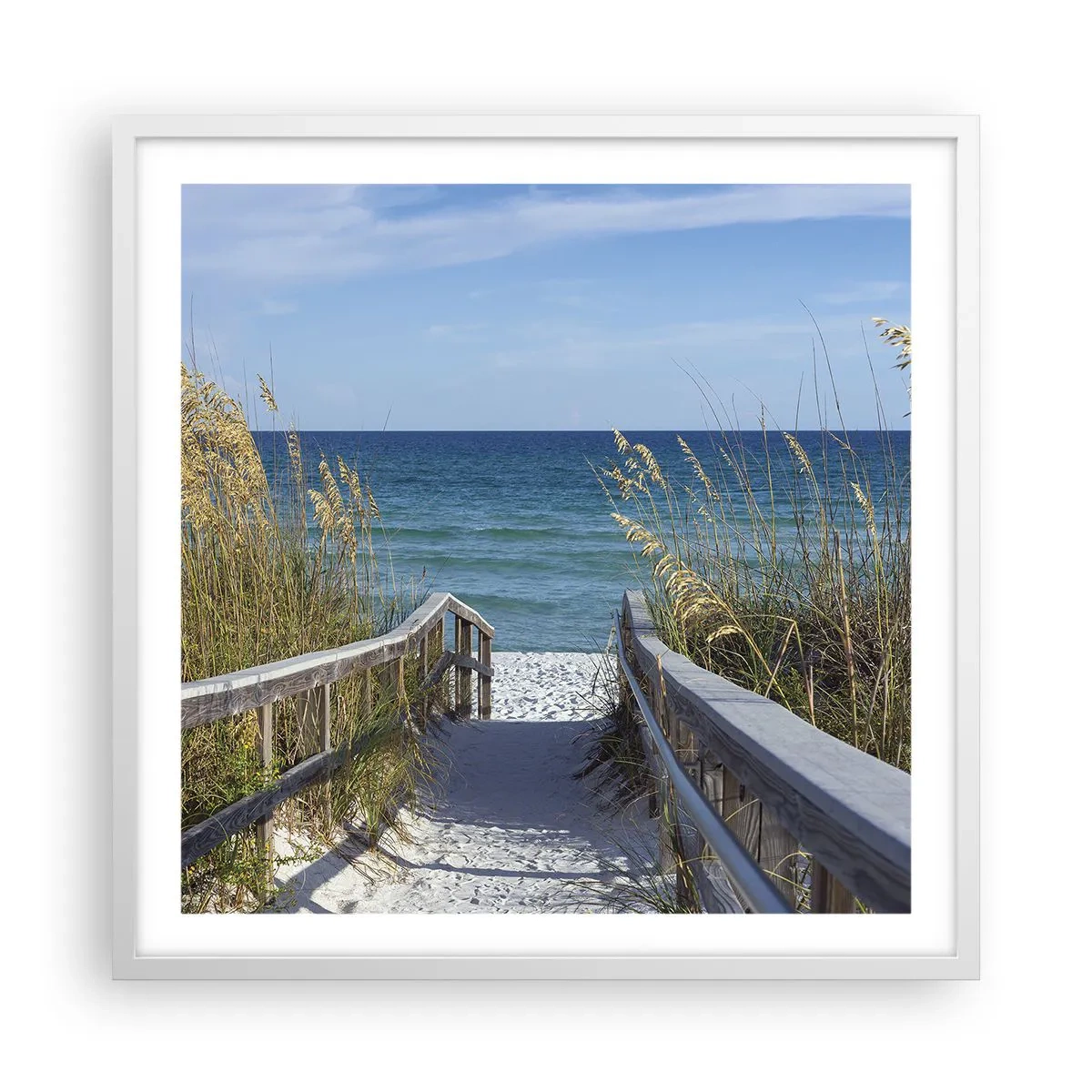 Affiche dans un cadre blanc - Poster - Au soleil, sous le vent - 60x60 cm