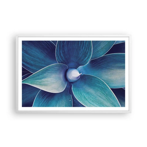 Affiche dans un cadre blanc - Poster - Le bleu du ciel - 91x61 cm