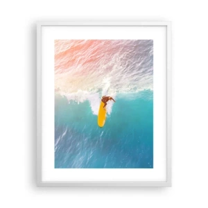 Affiche dans un cadre blanc - Poster - Le cavalier de l'océan - 40x50 cm