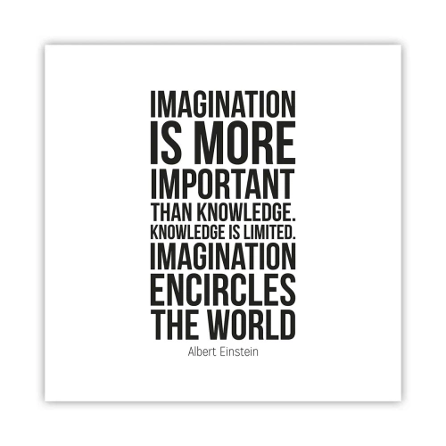 Affiche - Poster - Einstein sur le pouvoir de l'imagination - 60x60 cm