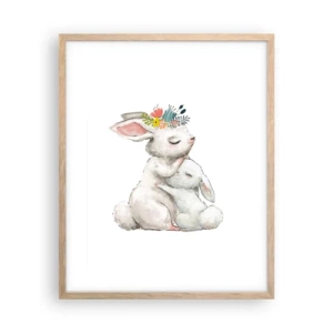 Affiche dans un chêne clair - Poster - Maman irremplaçable - 40x50 cm