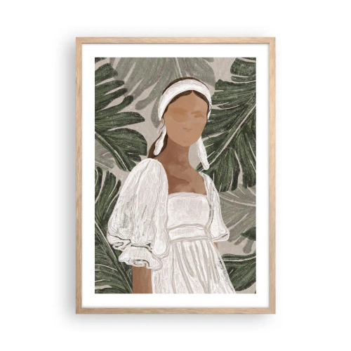 Affiche dans un chêne clair - Poster - Portrait exotique - 50x70 cm