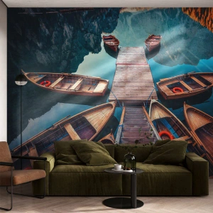 Papier Peint Photo Standard Eco - J'attends à la marina - Paysage, Lac, Tyrol - 400x280 cm