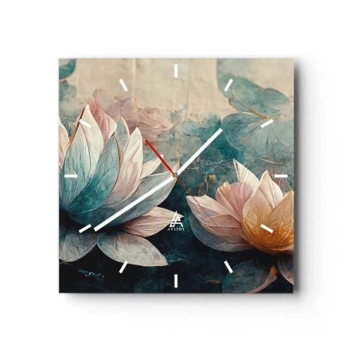 Horloge murale - Pendule murale - Les étoiles du lac - 40x40 cm