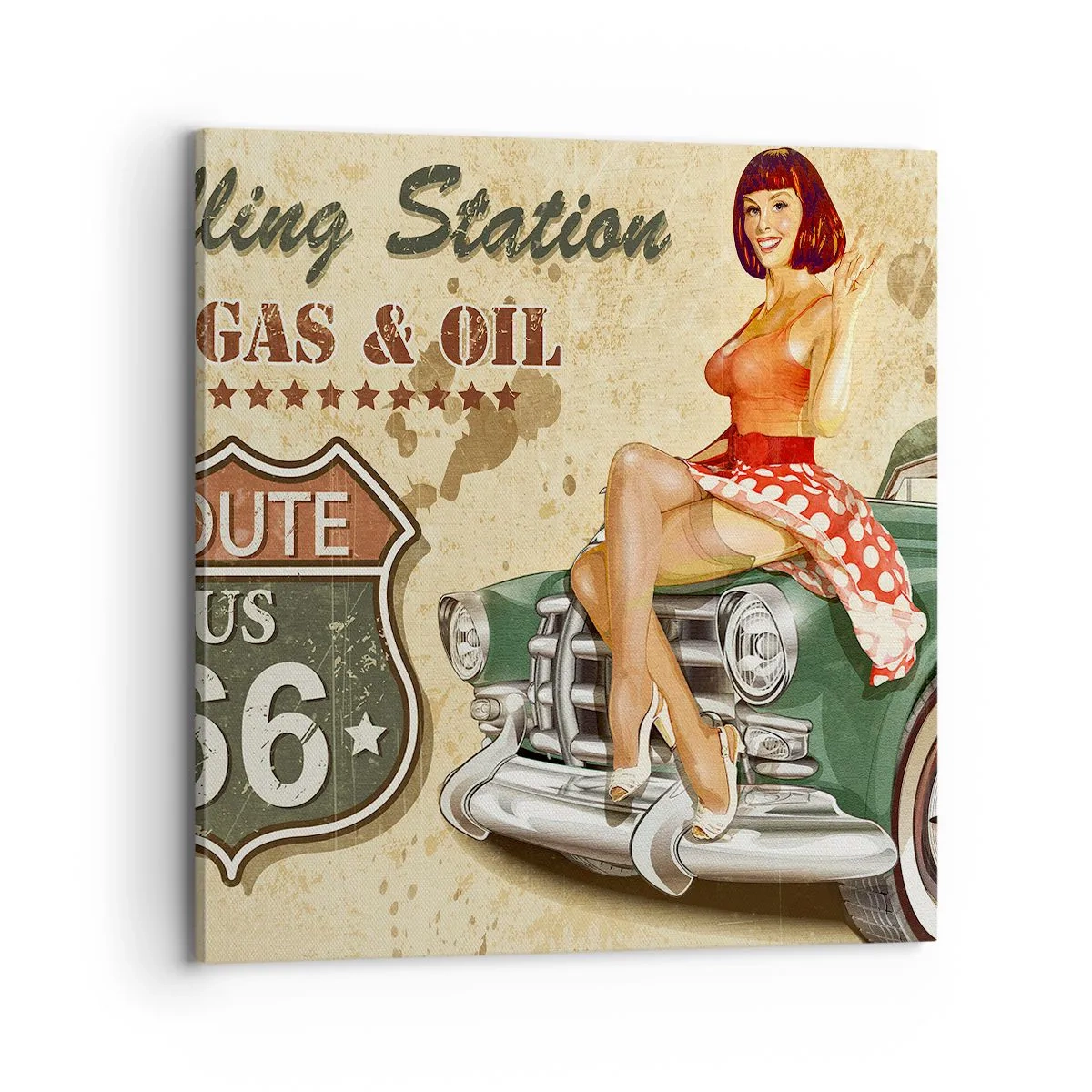 Impression sur toile - Image sur toile - Les superbes années 40. - 70x70 cm