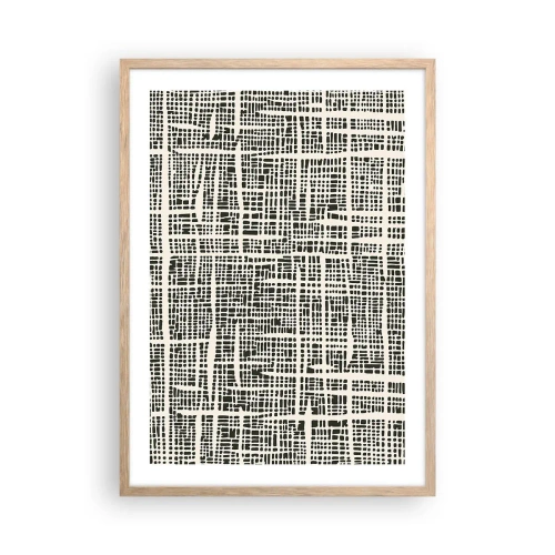 Affiche dans un chêne clair - Poster - Composition tissée - 50x70 cm