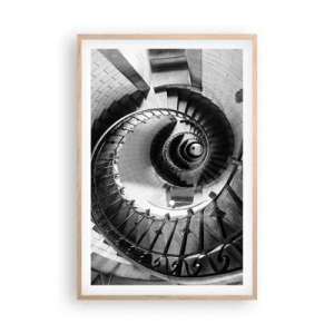 Affiche dans un chêne clair - Poster - De plus en plus haut - 61x91 cm