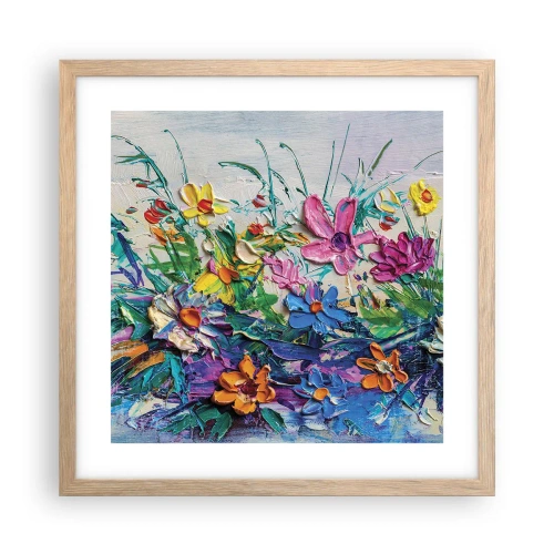 Affiche dans un chêne clair - Poster - Absolument pas une nature morte - 40x40 cm