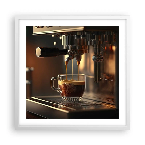 Affiche dans un cadre blanc - Poster - Un mélange sensuel - 50x50 cm