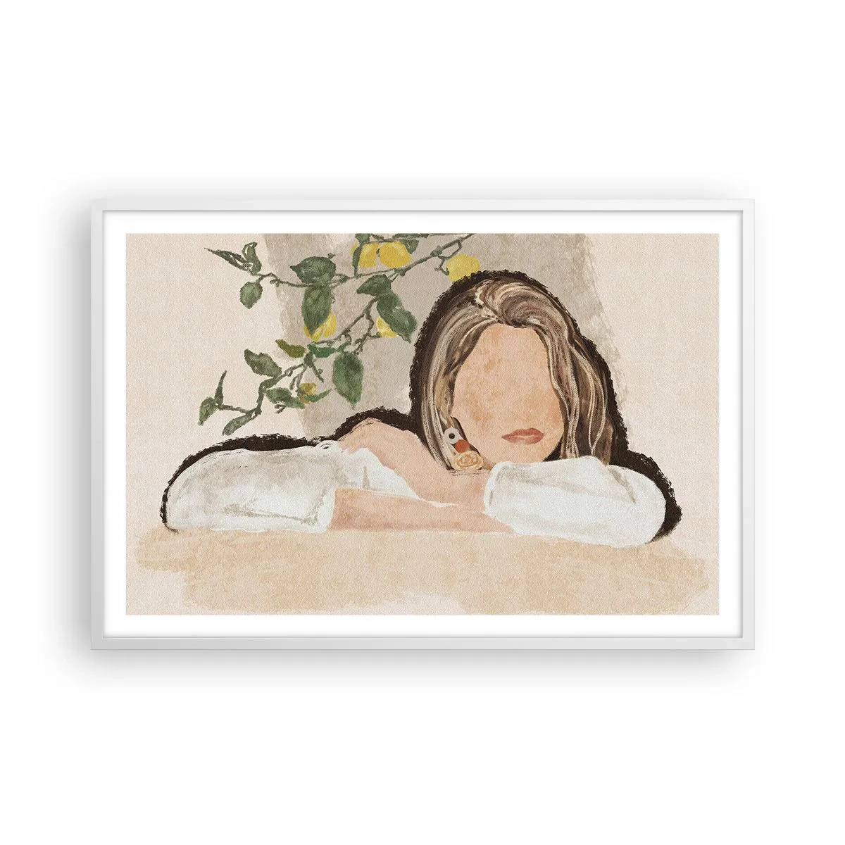 Affiche dans un cadre blanc - Poster - La beauté du sud - 91x61 cm