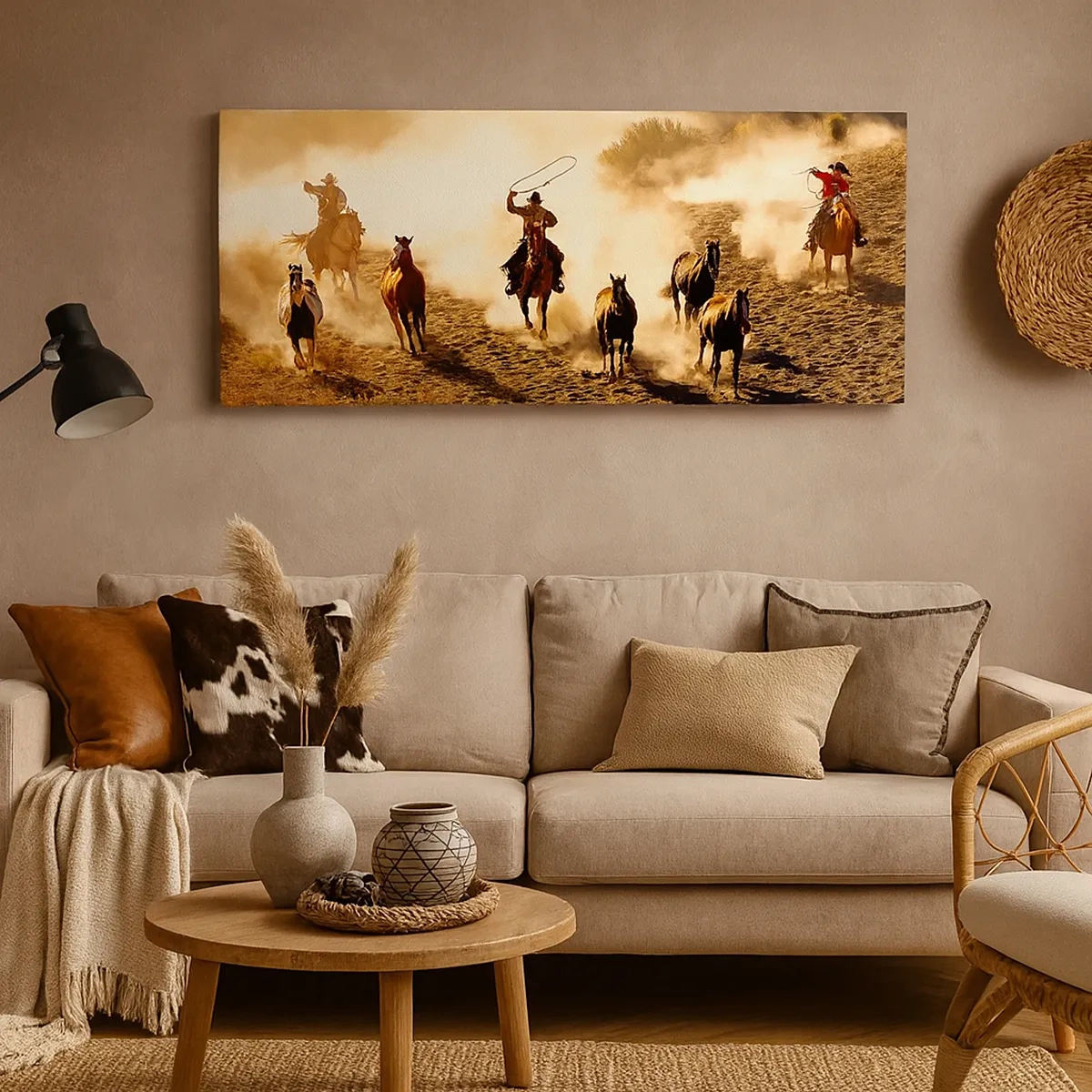 Impression sur toile - Image sur toile - L'ouest vraiment sauvage - 30x30 cm