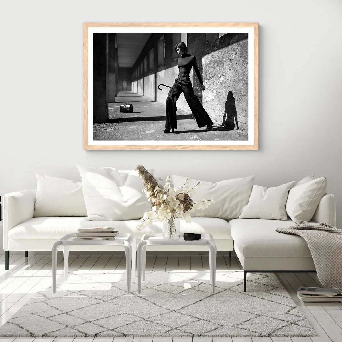 Affiche dans un chêne clair - Poster - Élégance urbaine - 40x30 cm