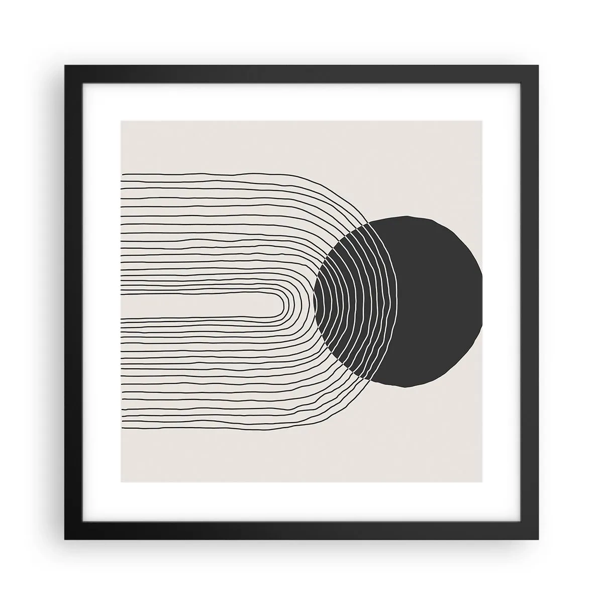 Affiche dans un cadre noir - Poster - Tremblement et confiance - 40x40 cm