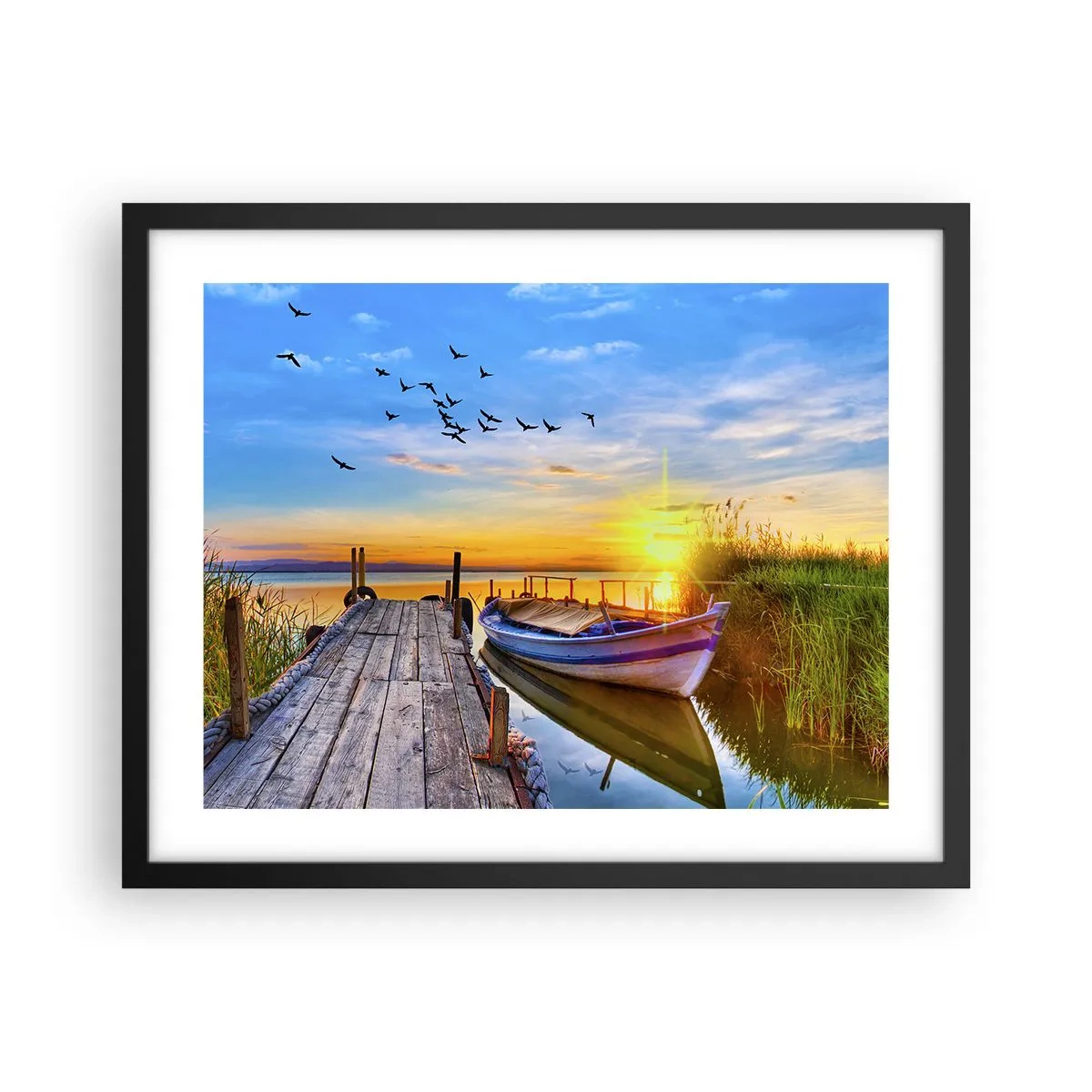 Affiche dans un cadre noir - Poster - Au revoir, à demain - 50x40 cm