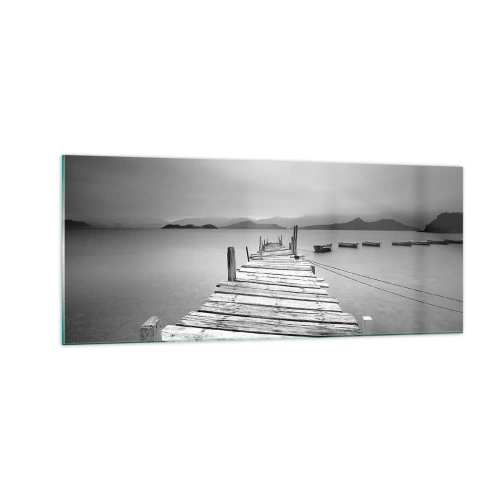 Impression sur verre - Image sur verre - Derrière les montagnes, au-delà des mers - 100x40 cm