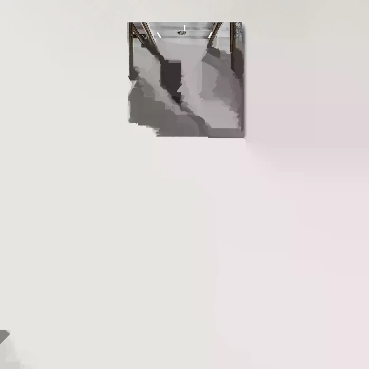 Horloge murale - Pendule murale - Un vieux mécanisme dans un intérieur industriel abandonné - 30x30cm - Vie secrète d'une usine - Décoration murale moderne pour le salon et la chambre ARTTOR