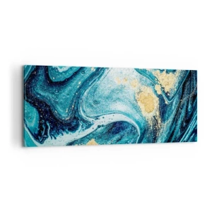 Impression sur toile - Image sur toile - Vortex bleu - 100x40 cm
