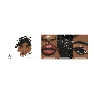 Échantillon de Papier Peint Premium Sand - Doux comme le chocolat - Femme, Mode, Portrait d'une femme - 100x30 cm