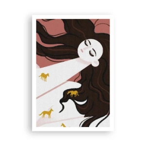 Affiche - Poster - Rêve d'un cheval d'or - 70x100 cm