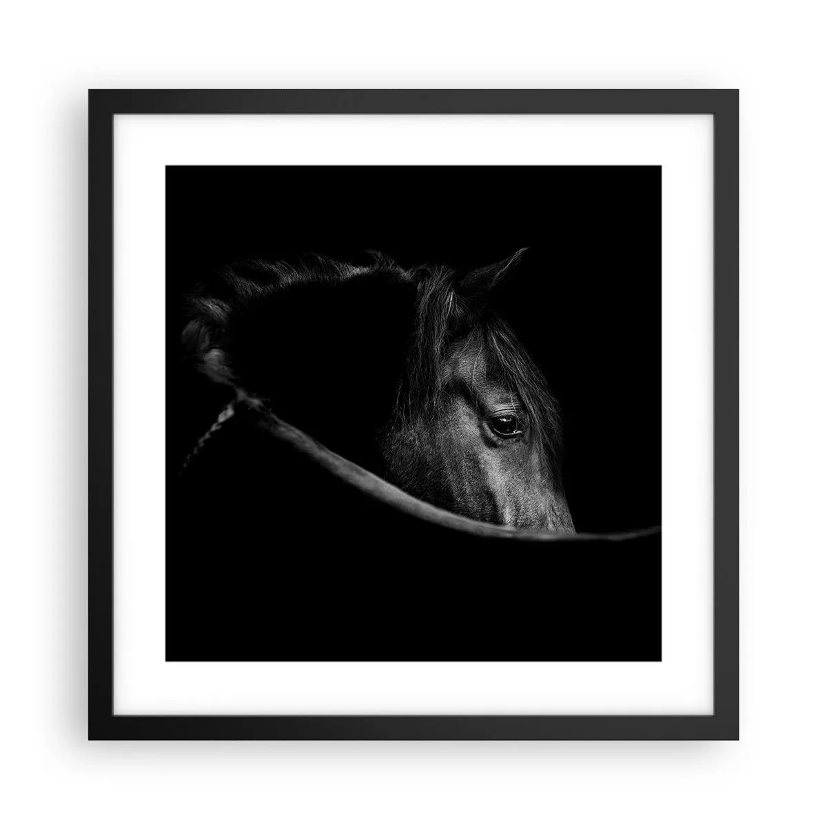 Affiche dans un cadre noir - Poster - Prince Noir - 40x40 cm