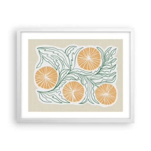 Affiche dans un cadre blanc - Poster - Ethnique avec une pointe d'abstraction - 50x40 cm