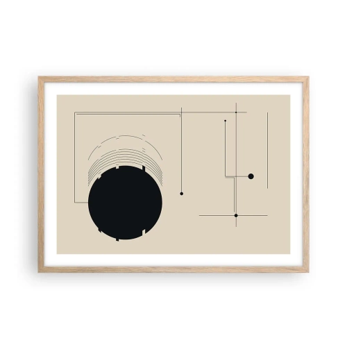 Affiche dans un chêne clair - Poster - Une composition flexible et dynamique - 70x50 cm
