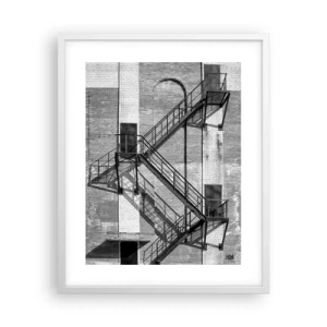 Affiche dans un cadre blanc - Poster - Style industriel - 40x50 cm