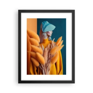 Affiche dans un cadre noir - Poster - Portrait moelleux - 30x40 cm