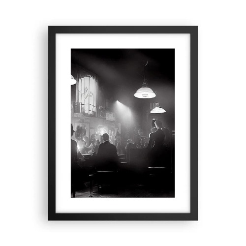 Affiche dans un cadre noir - Poster - Dans une ambiance jazz - 30x40 cm