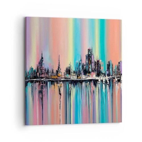 Impression sur toile - Image sur toile - Noyé par la lumière de la nuit - 70x70 cm